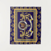 Persoonlijk Blauwe Clan Badge van Baillie Wandkleed (Voorkant)