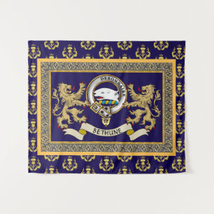 Persoonlijk Blauwe Clan Badge van Bethune Wandkleed