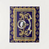 Persoonlijk Blauwe Clan Badge van Bethune Wandkleed (Voorkant)