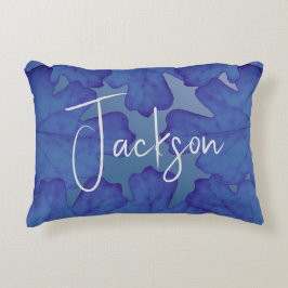 Persoonlijk Blauwe Eikenblad Accent Kussen