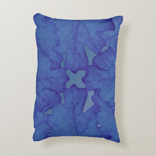 Persoonlijk Blauwe Eikenblad Accent Kussen (Achterkant (Verticaal))