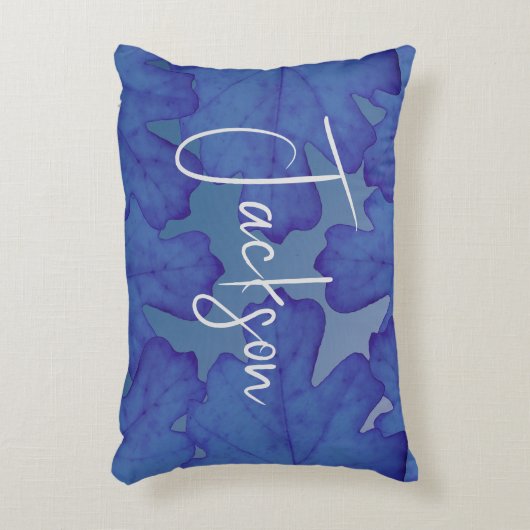 Persoonlijk Blauwe Eikenblad Accent Kussen (Voorkant(Verticaal))