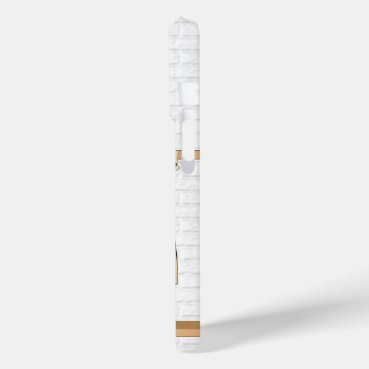 Persoonlijk blauwe en witte honkbal jersey Case-Mate iPhone case (Achterkant / Links)