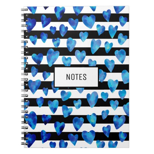 Persoonlijk Blauwe Hart Notitieboek (Voorkant)