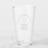 Persoonlijk Blauwe Havo-Volleyballer Glas (Achterkant)