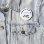Persoonlijk Blauwe Havo-Volleybalspeler Ronde Button 5,7 Cm (In situ)