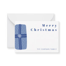 Persoonlijk blauwe kerstcadeau