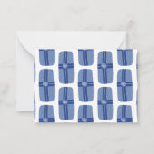 Persoonlijk blauwe kerstcadeau present notitiekaartje (Achterkant)