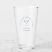 Persoonlijk Blauwe Lacrosse Team Hoge School Glas (Achterkant)