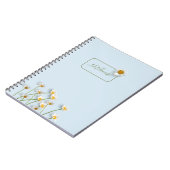 Persoonlijk Blauwe Madeliefjes Notitieboek (Linkerzijde)