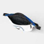 Persoonlijk blauwe marsband van de middelbare scho heuptasje (Open)