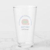 Persoonlijk Blauwe Middelbare School Atletiekteam Glas (Achterkant)