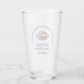 Persoonlijk Blauwe Middelbare School Voetbalspeler Glas (Achterkant)