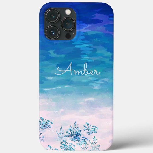 Persoonlijk Blauwe Oceaan Strand Case-Mate iPhone Case (Achterkant)