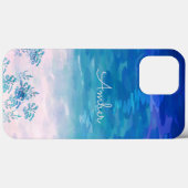 Persoonlijk Blauwe Oceaan Strand Case-Mate iPhone Case (Achterkant (horizontaal))
