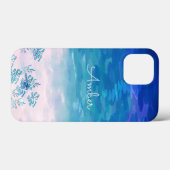 Persoonlijk Blauwe Oceaan Strand Case-Mate iPhone Case (Achterkant (horizontaal))