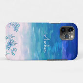 Persoonlijk Blauwe Oceaan Strand Case-Mate iPhone Case (Achterkant (horizontaal))