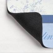 Persoonlijk Blauwe Toile Mousepad Muismat (Hoek)