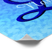 Persoonlijk Blauwe Vogel Monogram Initiaal L Poster (Hoek)