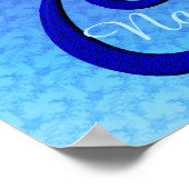 Persoonlijk Blauwe Vogel Monogram Initiaal O Poster (Hoek)