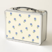 Persoonlijk Blauwe Wilde Bloem Patroon Naam Cadeau (Achterkant)