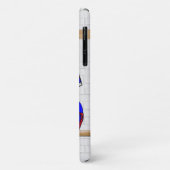 Persoonlijk blauwe witte rode voetbalshirt Case-Mate iPhone case (Achterkant/links)