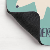 Persoonlijk Blauwgroen en Cream Polar-Beer Muismat (Hoek)