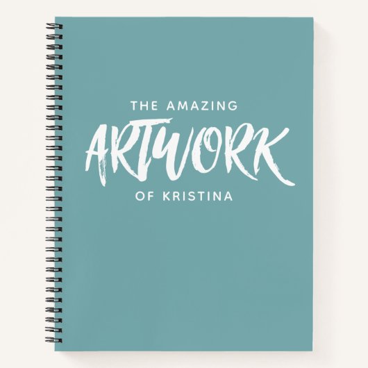 Persoonlijk Blauwgroen handboek Notitieboek (Voorkant)