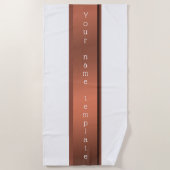 Persoonlijk, bleekmiddel, monochroom, strandlaken (Voorkant)