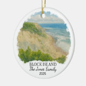 Persoonlijk Block Island-ornament, Rhode Island Keramisch Ornament (Links)