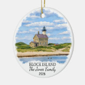 Persoonlijk Block Island Ornament, Rhode Island Keramisch Ornament (Links)