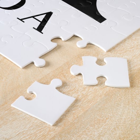 Persoonlijk bloemalfabet A monogram Legpuzzel (Zijkant)