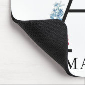 Persoonlijk Bloemalfabet A Monogram Muismat (Hoek)