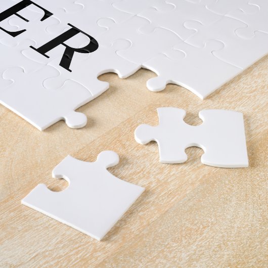 Persoonlijk bloemalfabet J monogram Legpuzzel (Zijkant)