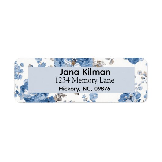 Persoonlijk bloemen retourlabel etiket (Voorkant)