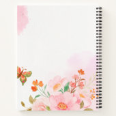 Persoonlijk bloemen vlinder notitieboek (Achterkant)