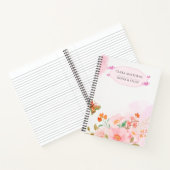 Persoonlijk bloemen vlinder notitieboek (Binnen)
