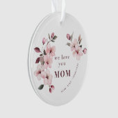 Persoonlijk bloemend Moederdag cadeau Ornament (voorkant)