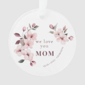 Persoonlijk bloemend Moederdag cadeau Ornament (voorkant)