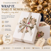 Persoonlijk bloemendecoratie kerstcadeaupapier cadeaupapier