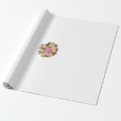 Persoonlijk bloemendecoratie kerstcadeaupapier cadeaupapier (Uitgerold)