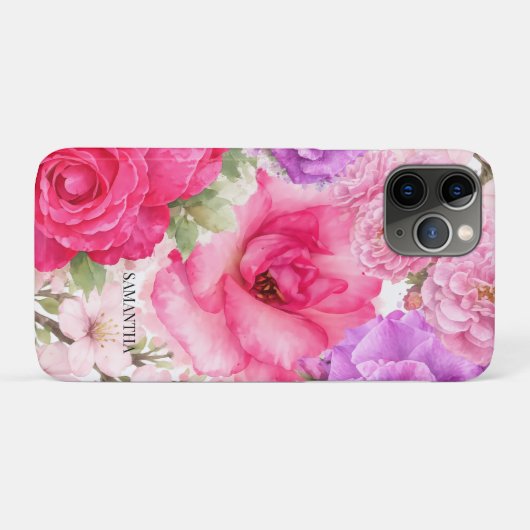 Persoonlijk Bloemendesign Case-Mate iPhone Case (Achterkant (horizontaal))
