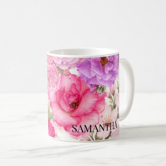 Persoonlijk Bloemendesign Koffiemok (Voorkant rechts)