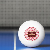 Persoonlijk bloemendesign met familienaam pingpongbal (Net)