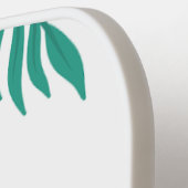Persoonlijk Bloemendesign met Tropische Initialen Pickleball Paddle (Links Detail)