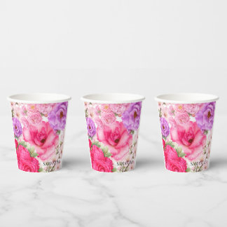Persoonlijk Bloemendesign Papieren Bekers