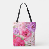 Persoonlijk Bloemendesign Tote Bag (Achterkant)