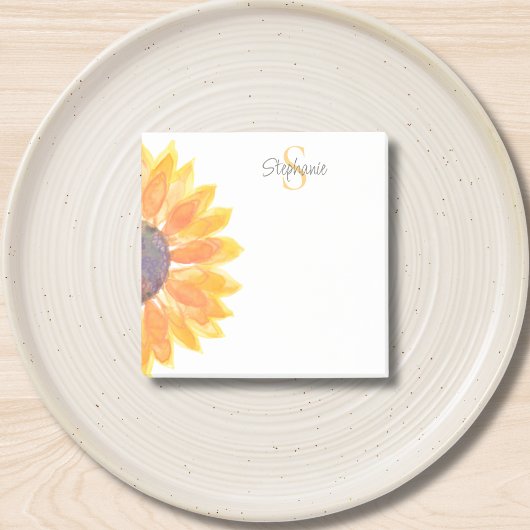 Persoonlijk bloemendessin met monogram post-it® notes