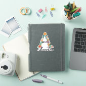 Persoonlijk bloemendrieletter Custom Naam Botanisc Sticker (iPad Cover)