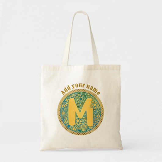 Persoonlijk bloemendrieletter, van A tot Z Tote Bag (Voorkant)